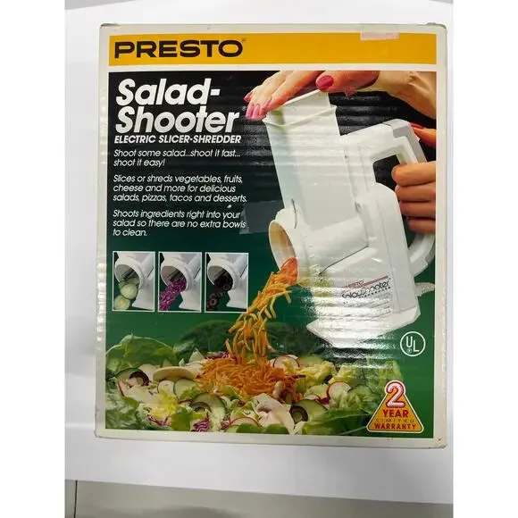 Presto Salad Shooter 02910 Electric Slicer/Shredder 1989 New Open Box - Picture 2 of 12